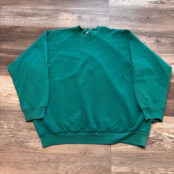 Vintage Fruit‎ Of The Loom Womens XXL Crewneck Cotton Blend Blank Casual Sweater - Picture 3 of 9
